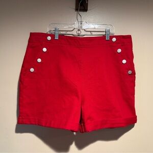 NWT Banana Republic Red High Rise sailor 4” Shorts
